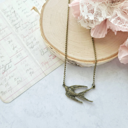 Embrace Bird With Nature Gold Pendant